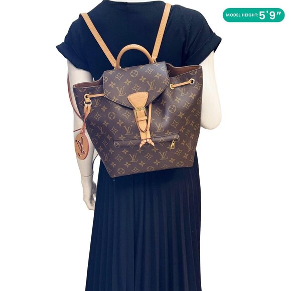 Louis Vuitton  Montsouris PM Monogram Canvas Backpack Brown - Picture 2 of 16